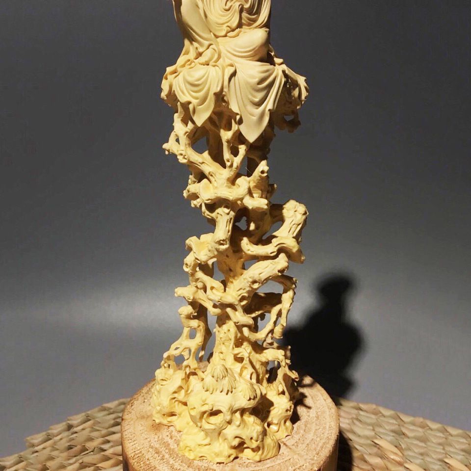 観音像 菩薩像 仏具仏像 置物 木製 仏教美術 オブジェ 縁起物 観音菩薩 木彫 縁起物 細密彫刻 自在観音 仏像 置物 仏教美術
