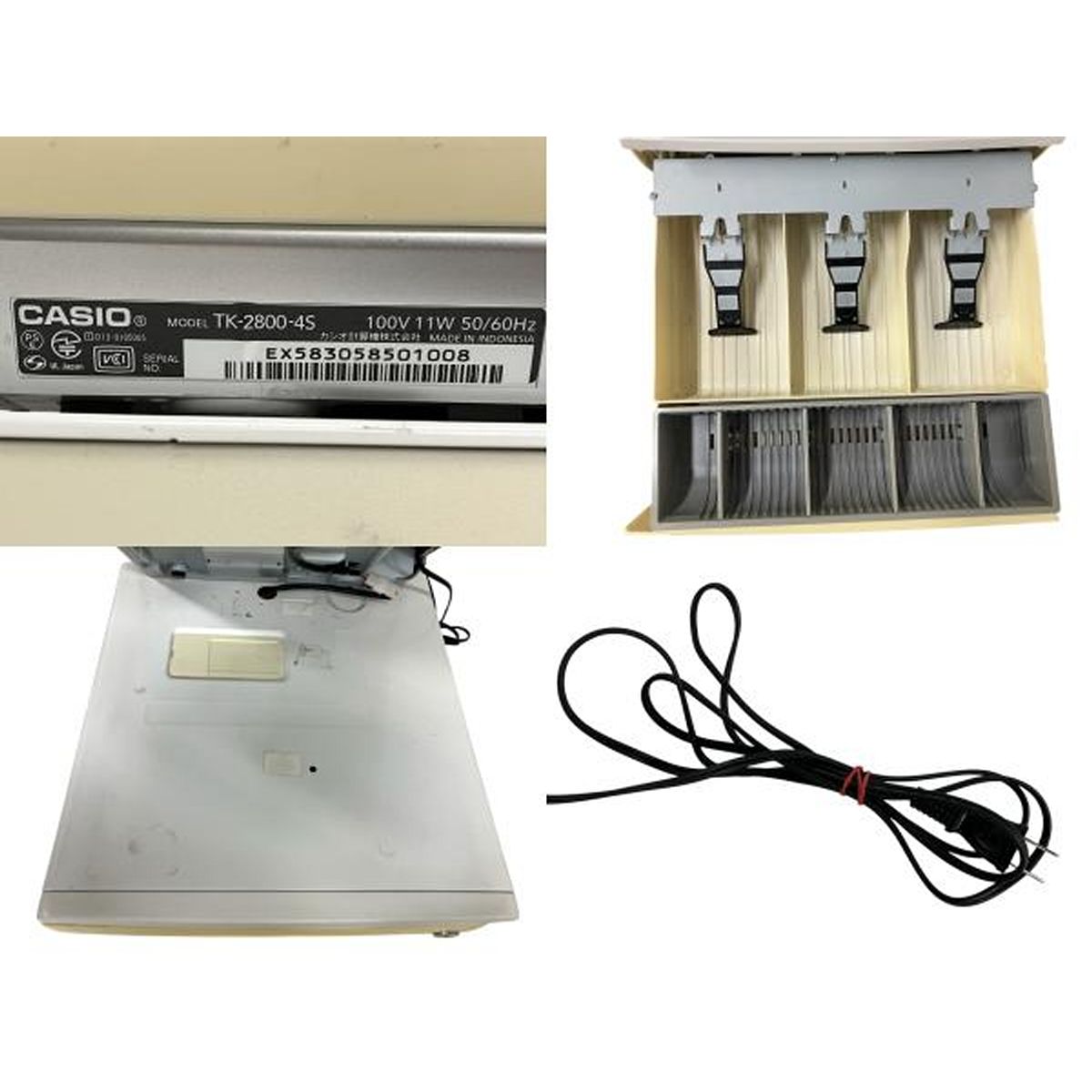ジャンク CASIO TK2800 CASIO カシオ TK-2800 レジスター コンパクトレジスター 店舗