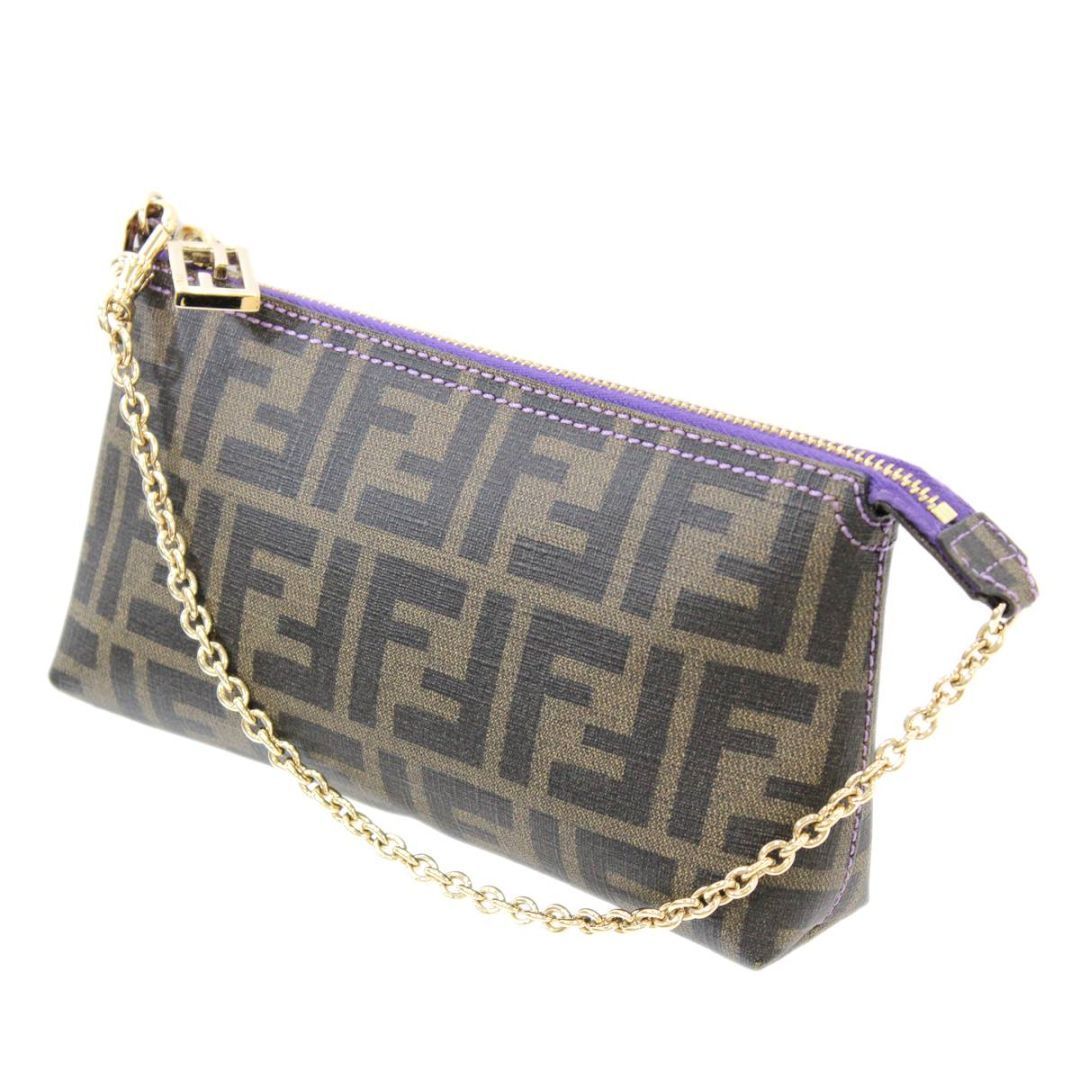 100%新品 FENDI/フェンディ アクセサリーポーチ ズッカ ブラウン