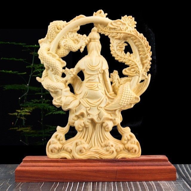 総柘植材 木彫仏像 千手観音 千手観世音菩薩 仏像 木彫