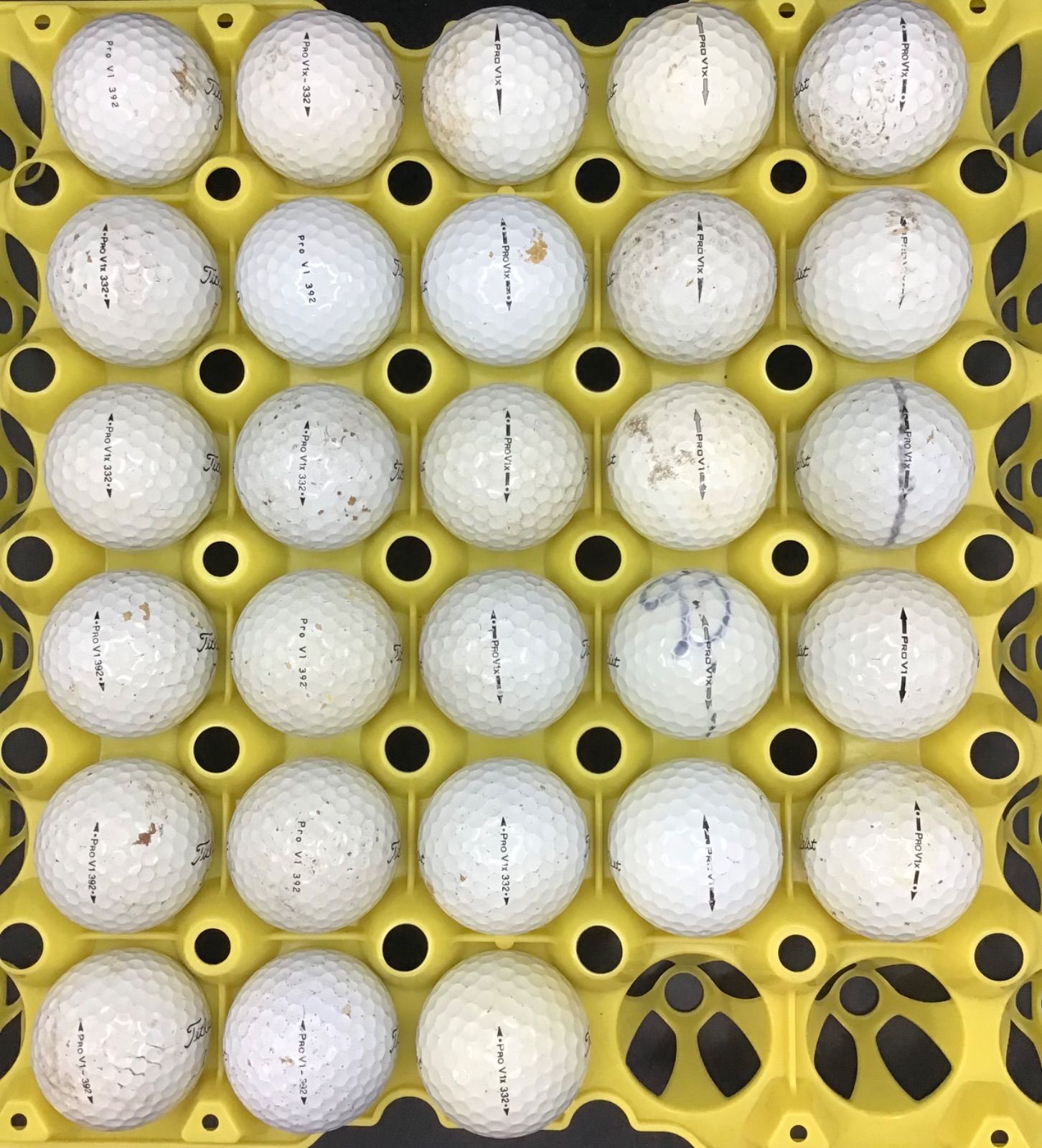 No.386 Titleist PROV1.V1X混合 28球 ロストボール