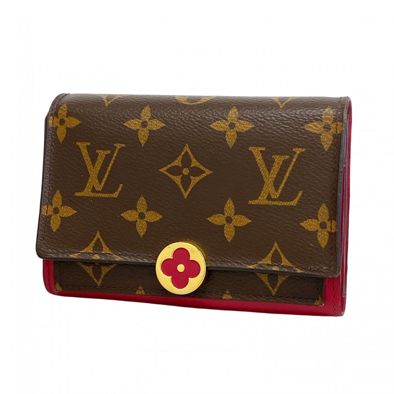ルイ ヴィトン Louis Vuitton ルイ ヴィトン 財布 モノグラム ポルトフォイユフロール コンパクト M64588 ブラウンレディース P1263861