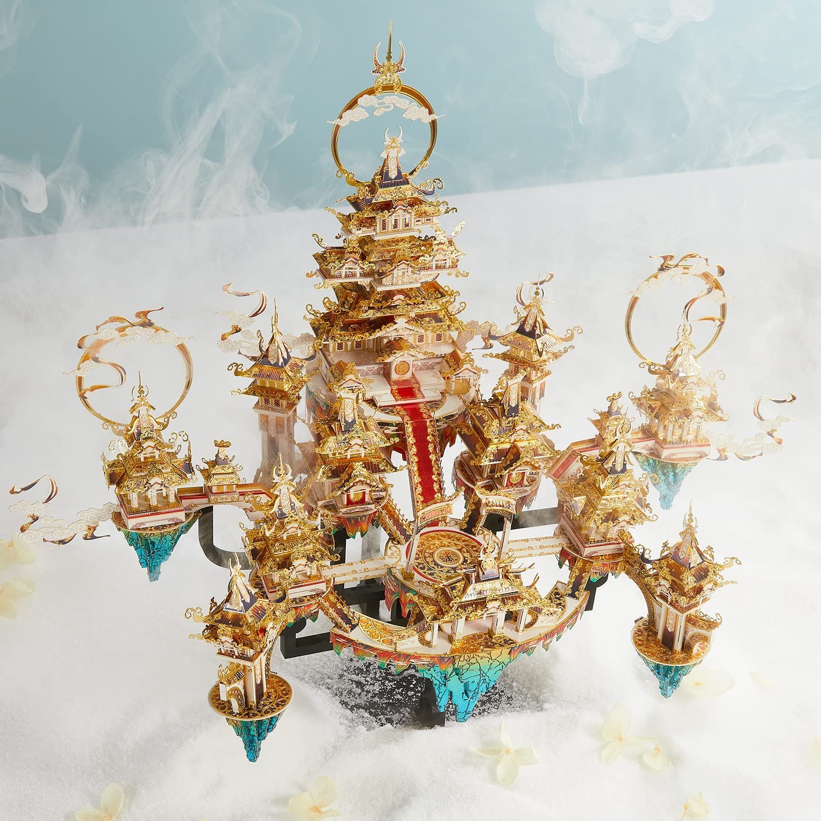 在庫 Piececool ピースクール 立体パズル 金属製 神話天宮シリーズ 天宮の玉座 スタンド付き 3dパズル 組み立て必要 接着剤不要 難易度7つ星 中級者 大人向け 天宮の玉座