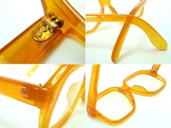 参考300万円 最高級 天然本鼈甲 新品仕上げ 白甲メガネ オレンジ甲 肉