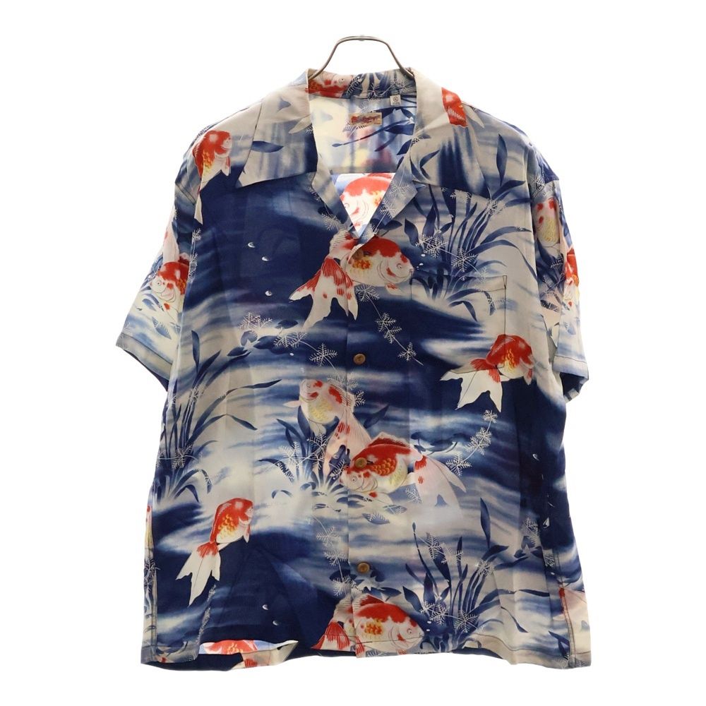 SUN SURF (サンサーフ) KILOHANA GOLD FISH 金魚柄 レーヨンアロハ オープンカラー 半袖シャツ ブルー SS32164