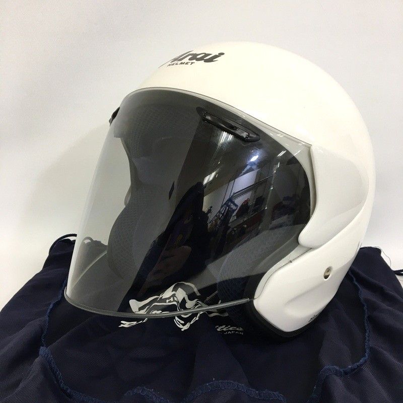 Arai α3 SZ ジェットヘルメット 内装洗濯済 白 ホワイト Lサイズ 