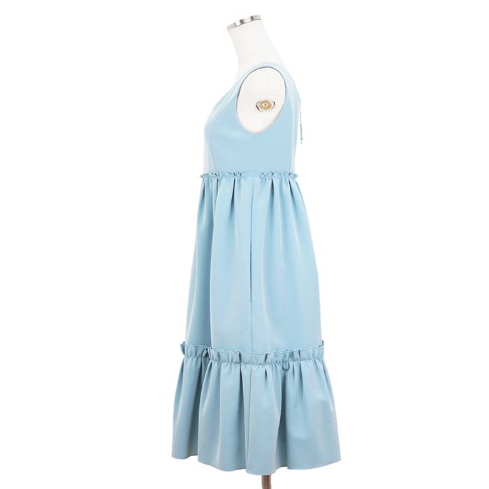 美品 フォクシー Foxey 38 Sweet pea 水色フリルワンピース 美品 フォクシー Foxey 38 Sweet pea 水色フリルワンピース 【公式通販】