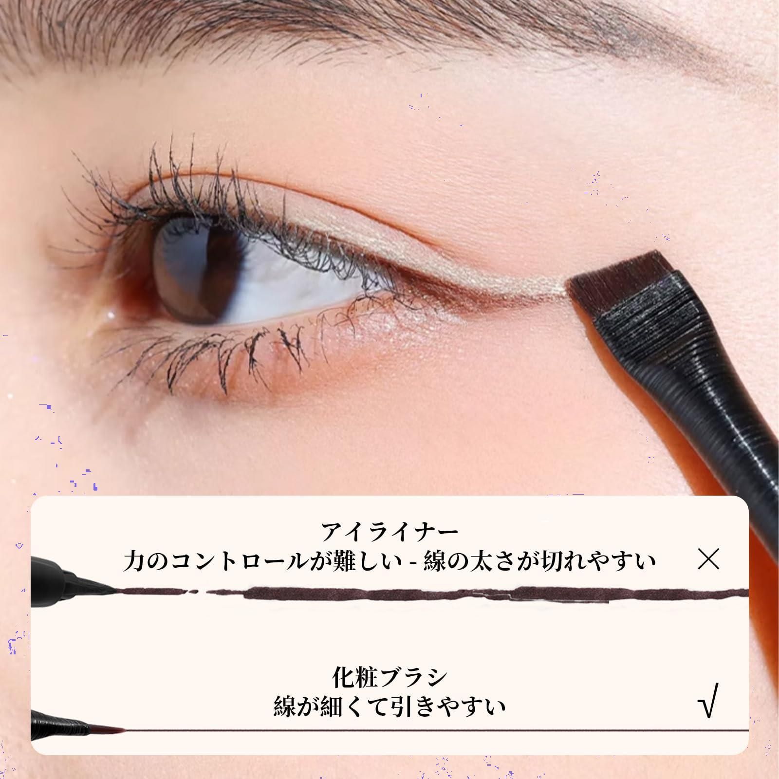 アイブロウ、アイシャド、まつ毛ブラシ3本セット アイブロウ、アイシャド、まつ毛ブラシ3本セット メイクブラシ 斜め