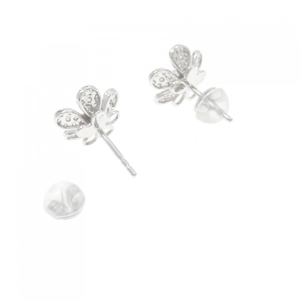 750WG/K18WG フラワー ダイヤモンド ピアス 0.47CT - メルカリ