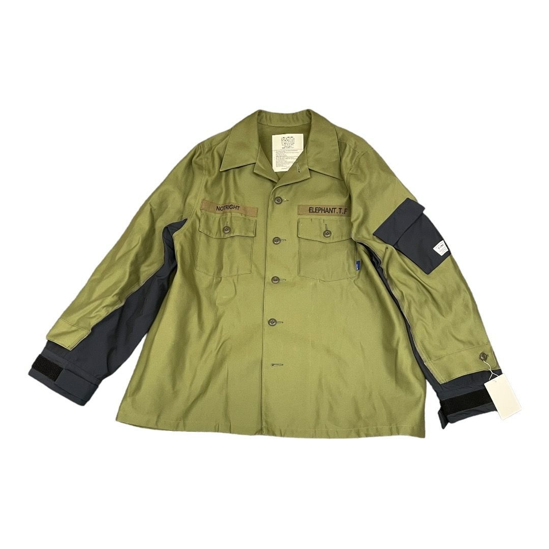 elephant TRIBAL fabrics MILITARY SHIRT M - メルカリ