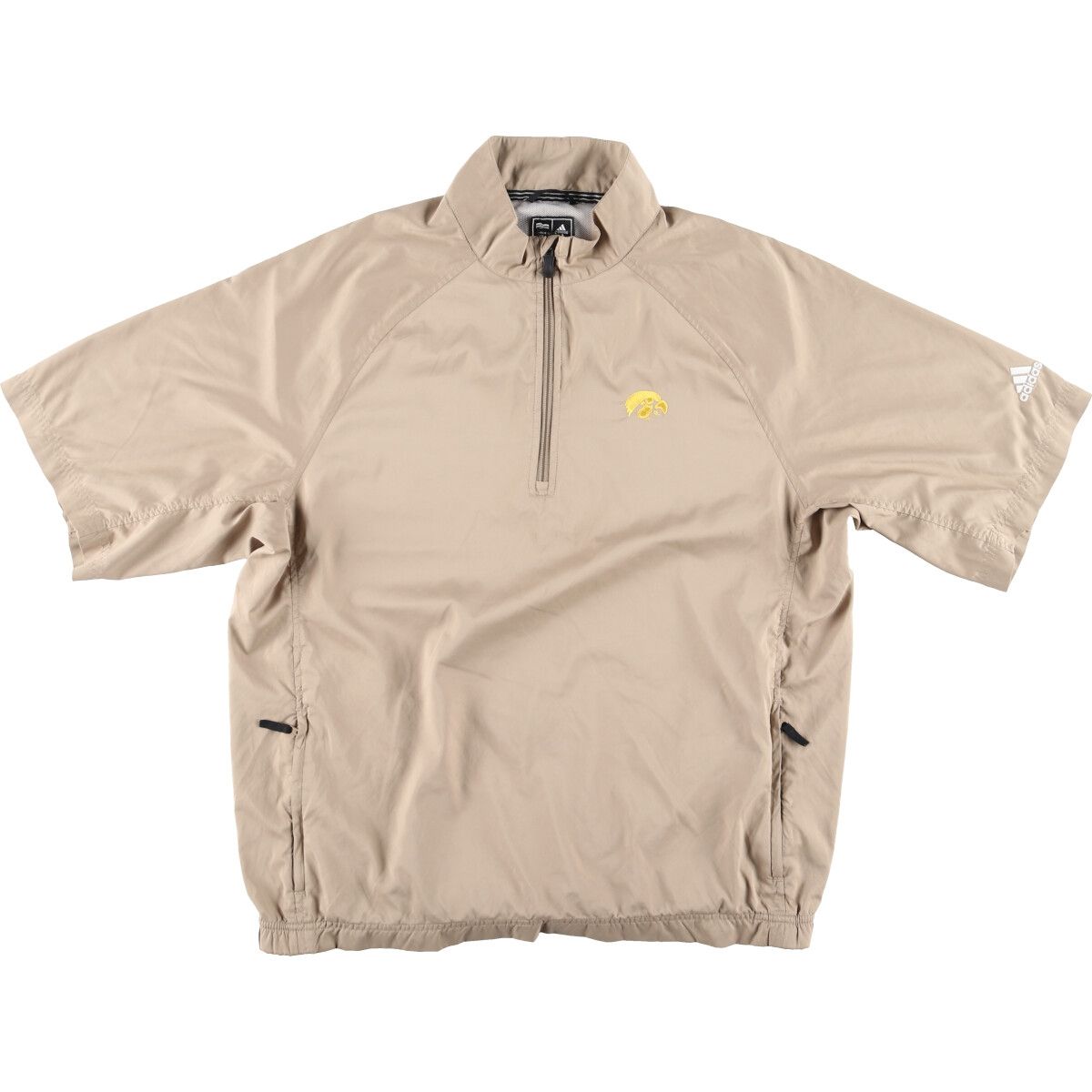 古着 00年代 アディダス adidas CLIMAPROOF 半袖 ハーフジップ ウォームアッププルオーバー メンズL/eaa438178