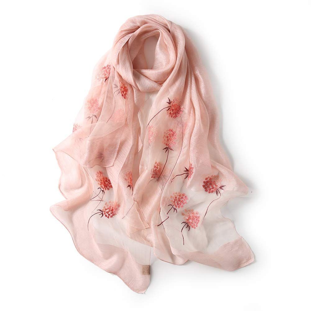色: ピンク】ANMIDA アンミダ シルク ストール 紫外線防止 スカーフ ...