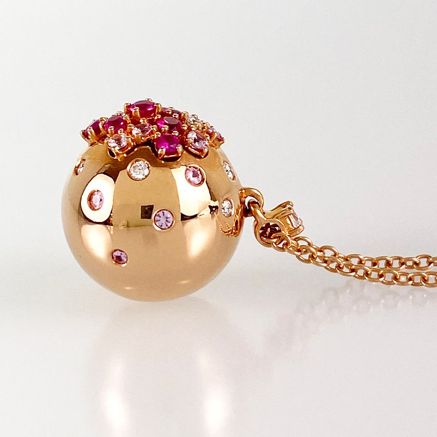 ダミアーニ Damiani ネックレス K18PG ルビー ダイヤモンド