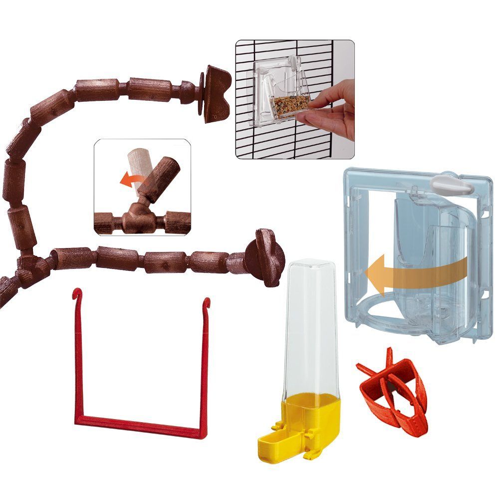  数量 ジュリエッタ 6 鳥かご ブラック ファープラスト 小型鳥用 その他 鳥用品