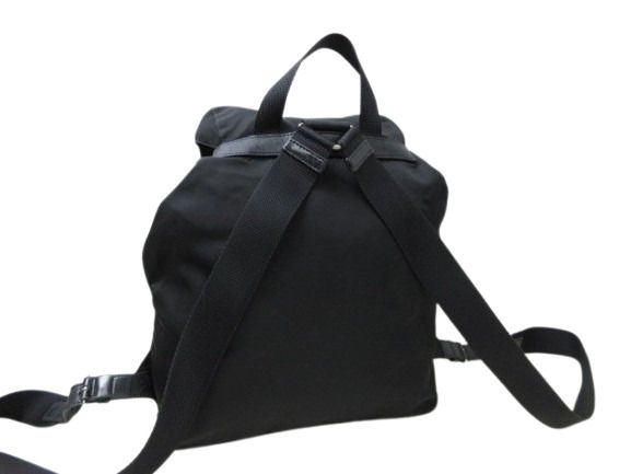 美品 PRADA プラダ リュック 三角ロゴ テスート 白タグ 黒 Gカード有 美品 PRADA プラダ リュック 三角ロゴ テスート 白タグ 黒 Gカード有