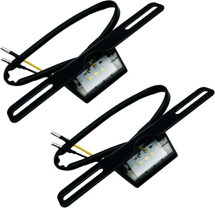 新品LISPHOS 原付 バイク ナンバー灯 LED ナンバーステー 灯火 汎用 ライセンスランプ