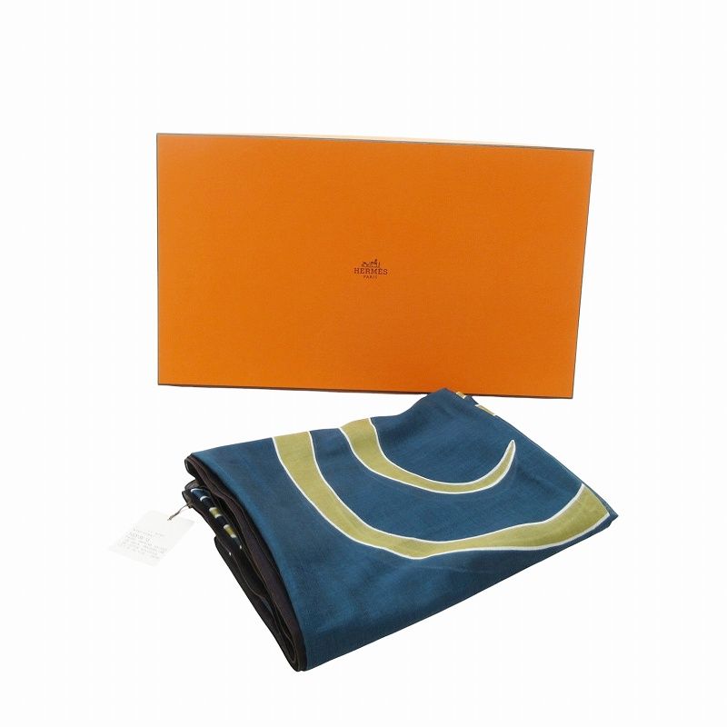 【美品】HERMES 式典用馬勒 大判 スカーフ ストール ショール エルメス HERMES 希少 タグ付 90×150cm brides de gala 式典用馬