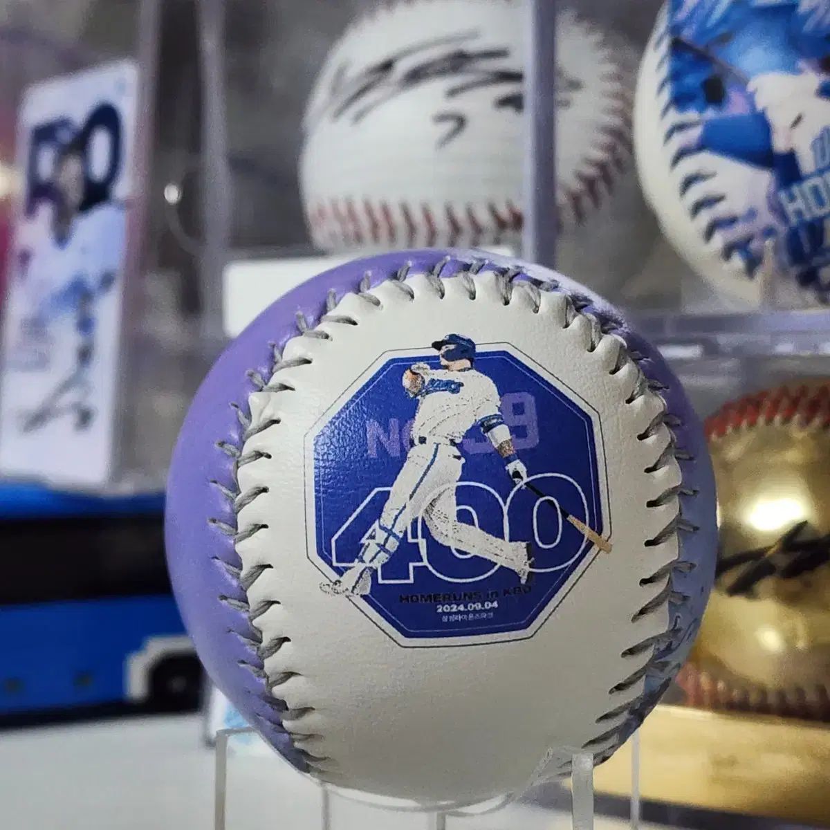 しっかりした サムスン ライオンズ パク ビョンホ 400 ホーマー 記念球 直筆 サイン