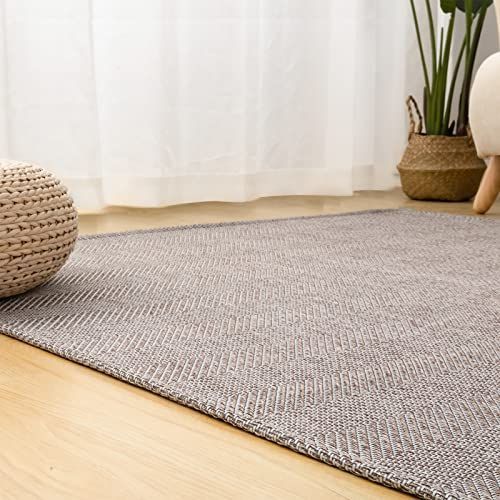 約2畳_ブラウン OIGAE ラグ カーペット 夏用ラグマット 190x190cm 2畳 ラグマット ヘリンボン柄 洗える 北欧 じゅうたん 春 夏 無地調 幾何学模様 床保護 防音 リビング 滑り止め オールシーズン適