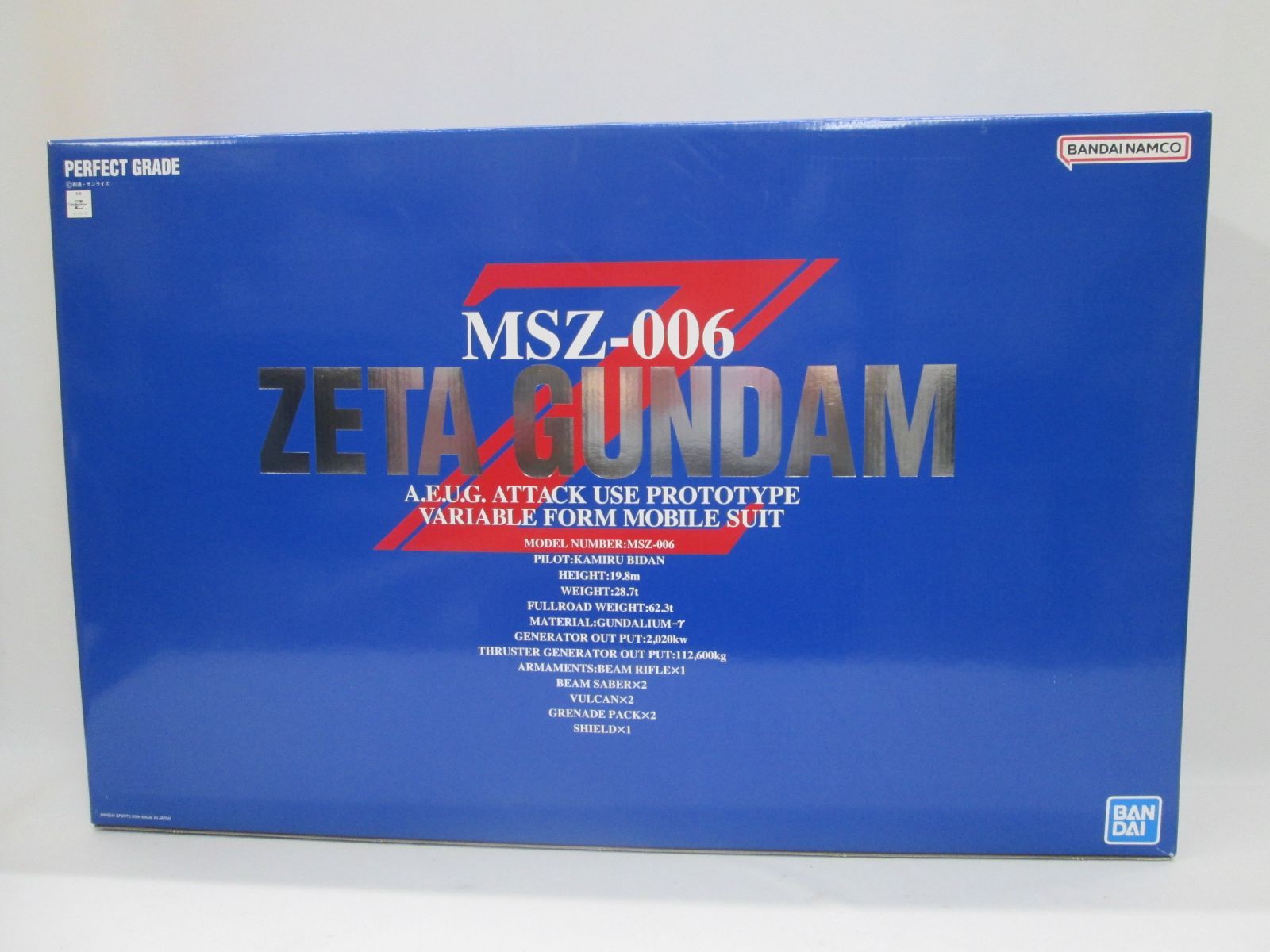 大清水42‐1‐1019 PG 1|60 MSZ-006 機動戦士Zガンダム BANDAI SPIRITS プラモデル