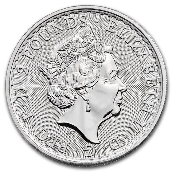 保証書付 2022年 (新品) イギリス「ブリタニア」純銀 1オンス 銀貨　1枚 保証書付き・ミントロール入り] 2022年 (新品) イギリス