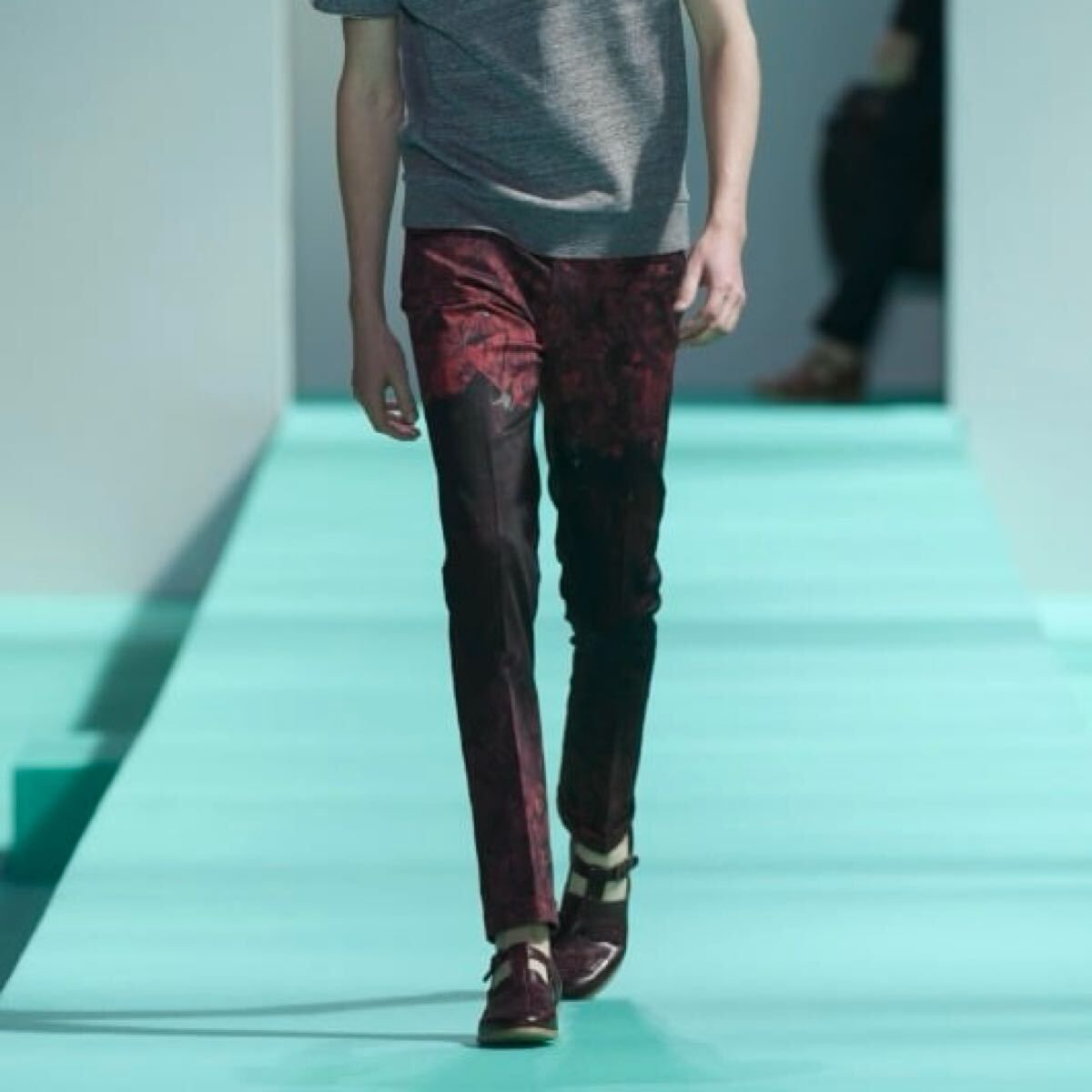 2013SS Paul Smith ローズ柄スラックス Paul Smith ポールスミス コットン ストレッチ 薔薇柄 ローズ