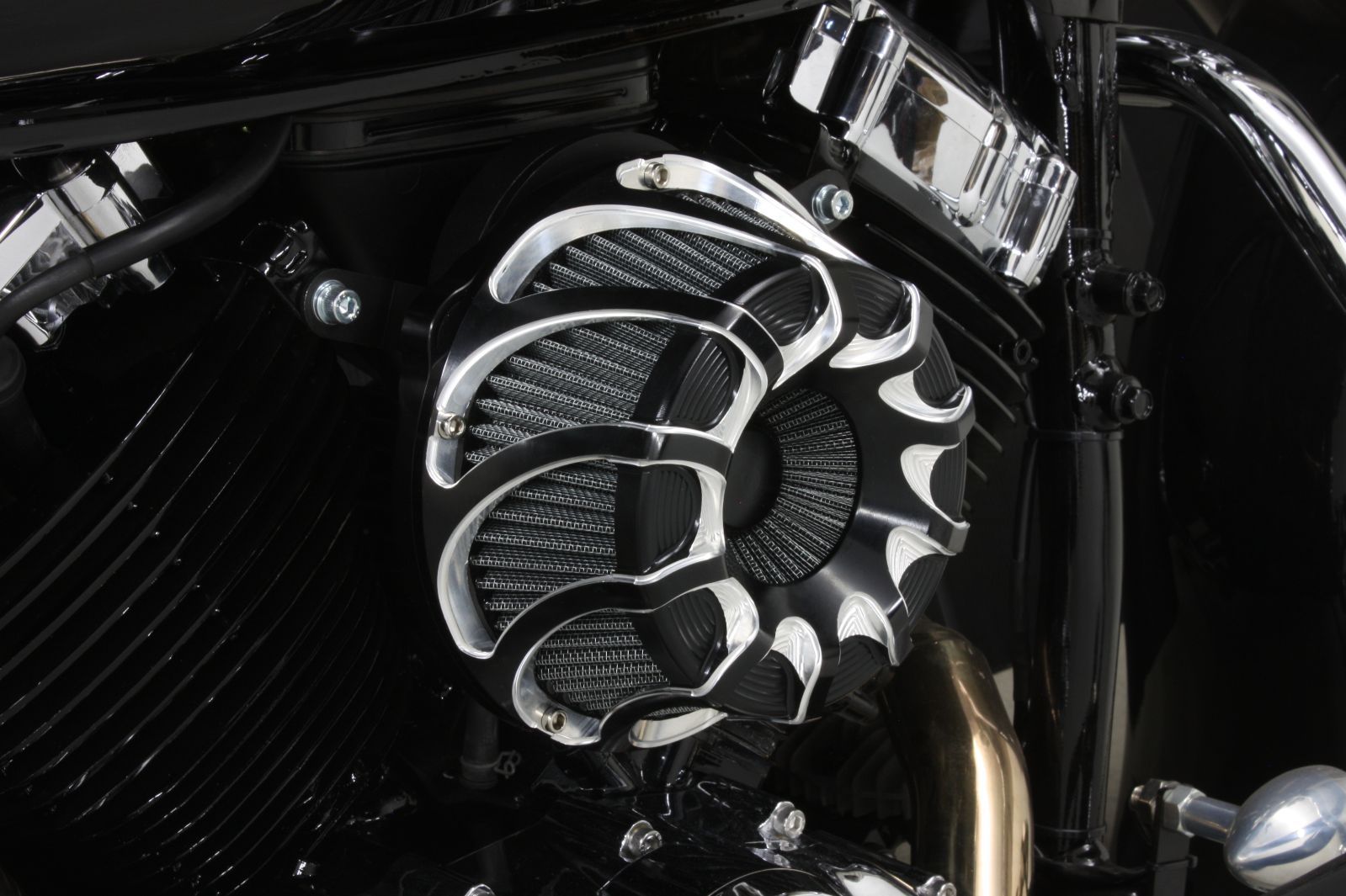 ドラッグスター400 ハイクオリティー エアクリーナー タイプC コントラスト 空気量調整 取り付け説明書付 BRIGHTFACE_UK