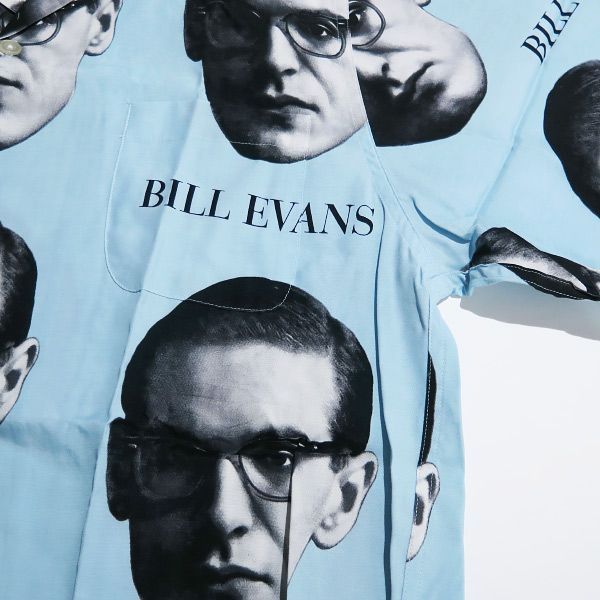 WACKO MARIA ワコマリア x BILL EVANS ビル エヴァンス HAWAIIAN SHIRT S/S (TYPE-2)  BILLEVANS-WM-HI02 ハワイアン シャツ ショートスリーブ ライトブルー 半袖 オープンカラー アロハシャツ - メルカリ