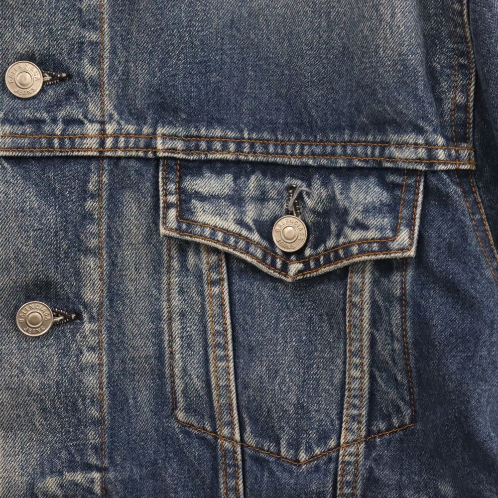 関税込◆*BALENCIAGA*デニム バックレースアップ ジャケット BALENCIAGA (バレンシアガ) Back Logo Denim Jacket バックロゴ