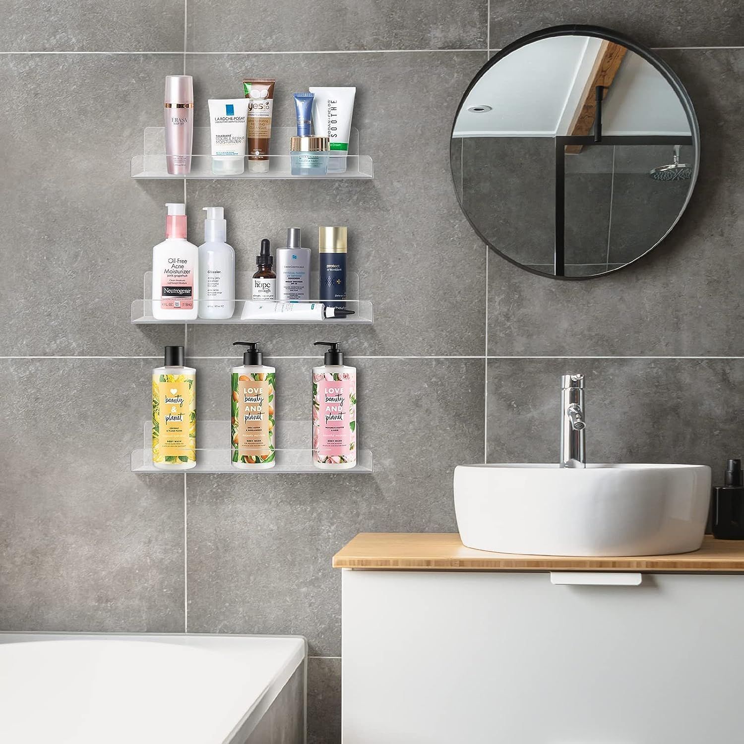 在庫処分】オープンシェルフ ウォールシェルフ棚 6個セット 壁掛け 壁