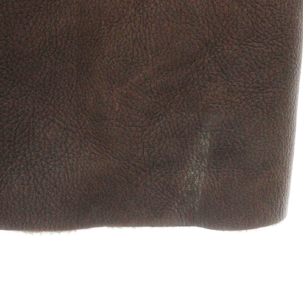 JIL SANDER レザー ムートン ロングコート ブラウン 内ボア メンズ