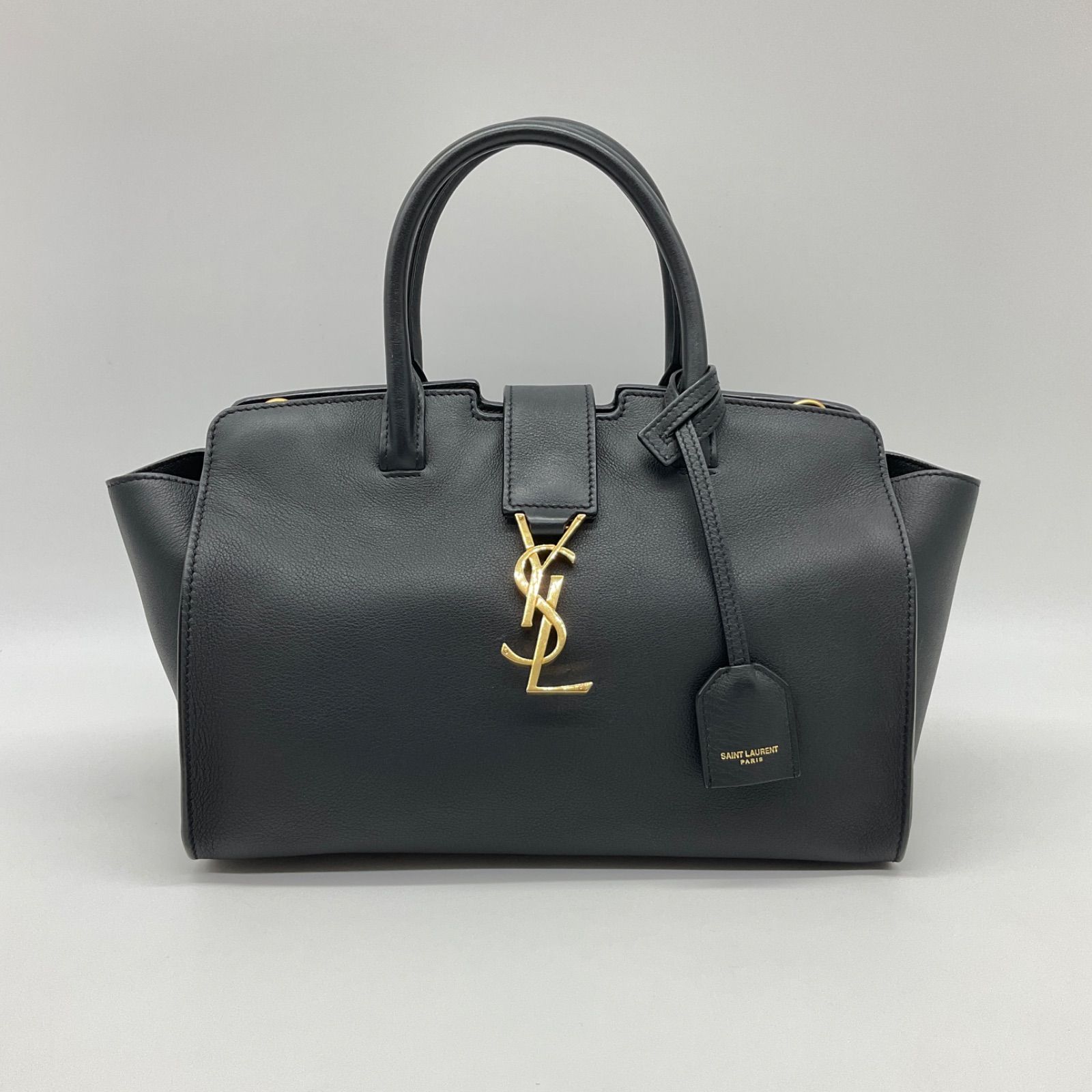 SAINT LAURENT サンローラン ダウンタウン カバス ハンドバッグ ショルダー 豹柄ハラコ ブラック レザー 2way YSL 保存袋  伊勢丹 限定 【中古】Aランク 2_144 - メルカリ