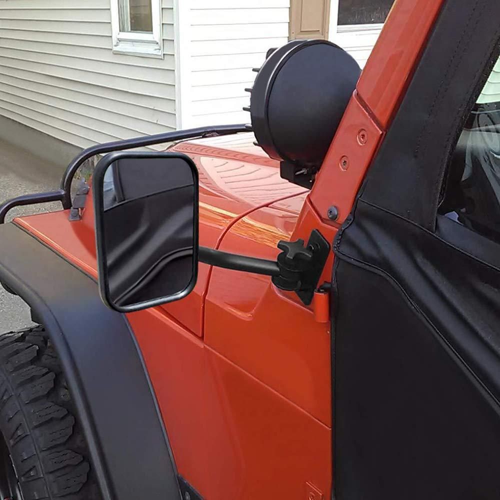 ジープ　ラングラー　ミラー　TJ Jeep ドア サイドミラー バックミラー 左右 セット 調整可能