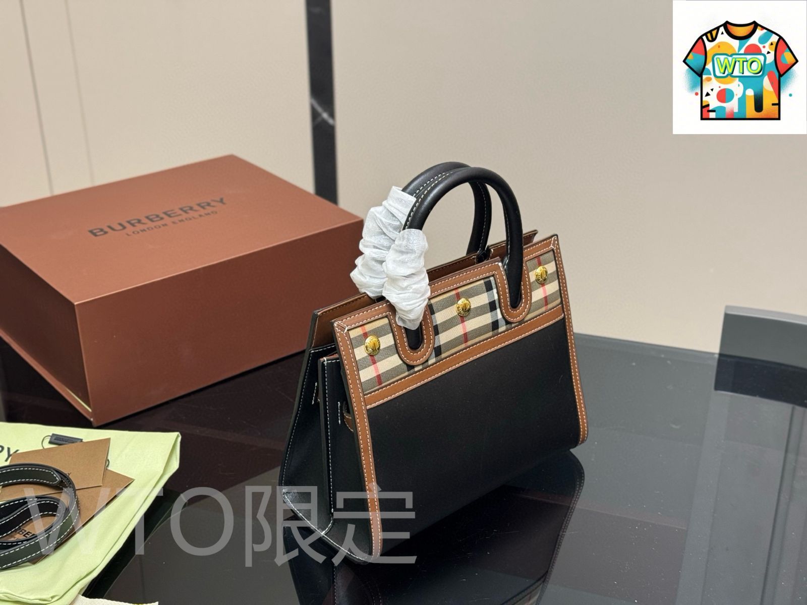 ★美品 バーバリー ★ 今日WTO】Burberry バーバリー フランシス シリーズ 帆布&牛皮