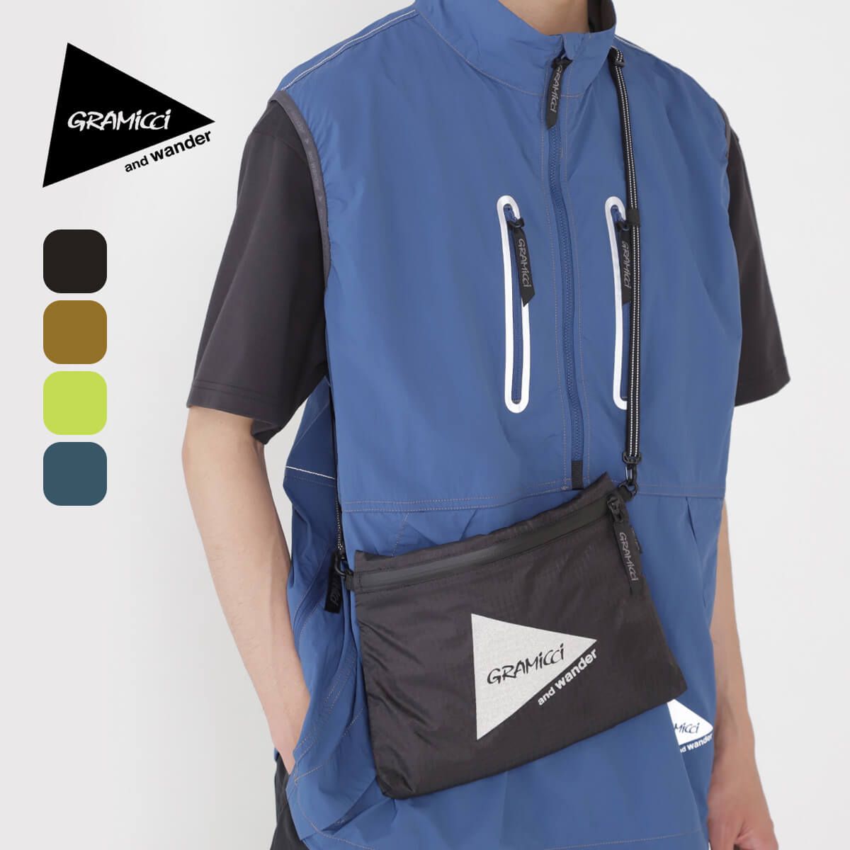 新品】GRAMICCI×and wander グラミチ×アンドワンダー ナイロン 
