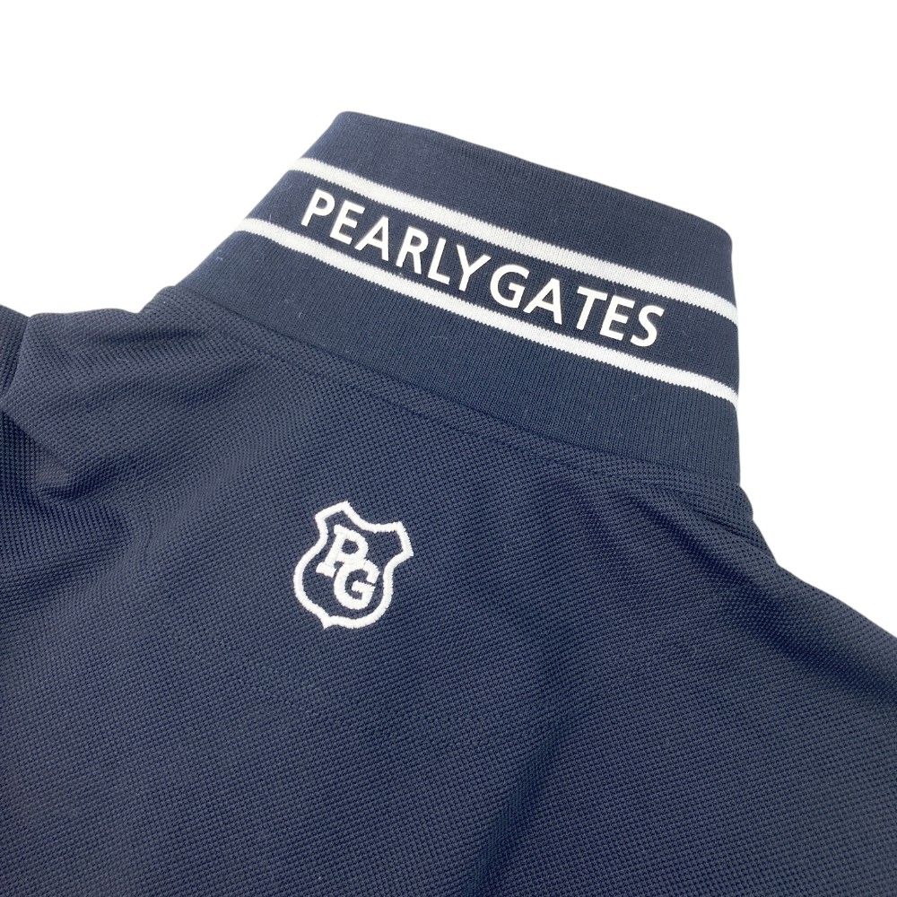 サイズ：5 良い PEARLY GATES パーリーゲイツ 半袖ポロシャツ ネイビー