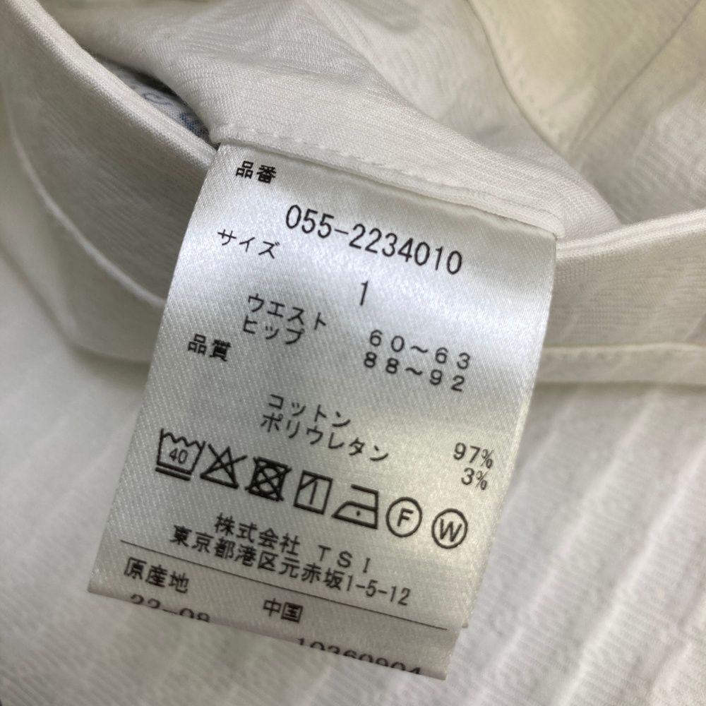 パーリーゲイツ　00/SS レディース　ロングパンツ　ネイビー　チェック　刺繍 パーリーゲイツ PG 【リサイクル】立体ロゴ刺繍ツイルサン