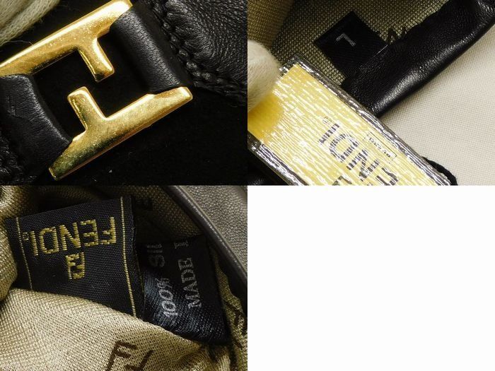 ☆新品未使用☆ FENDI /フェンディ手袋 タグ付き☆ 未使用 フェンディ FENDI □ レザー グローブ 手袋 サイズL