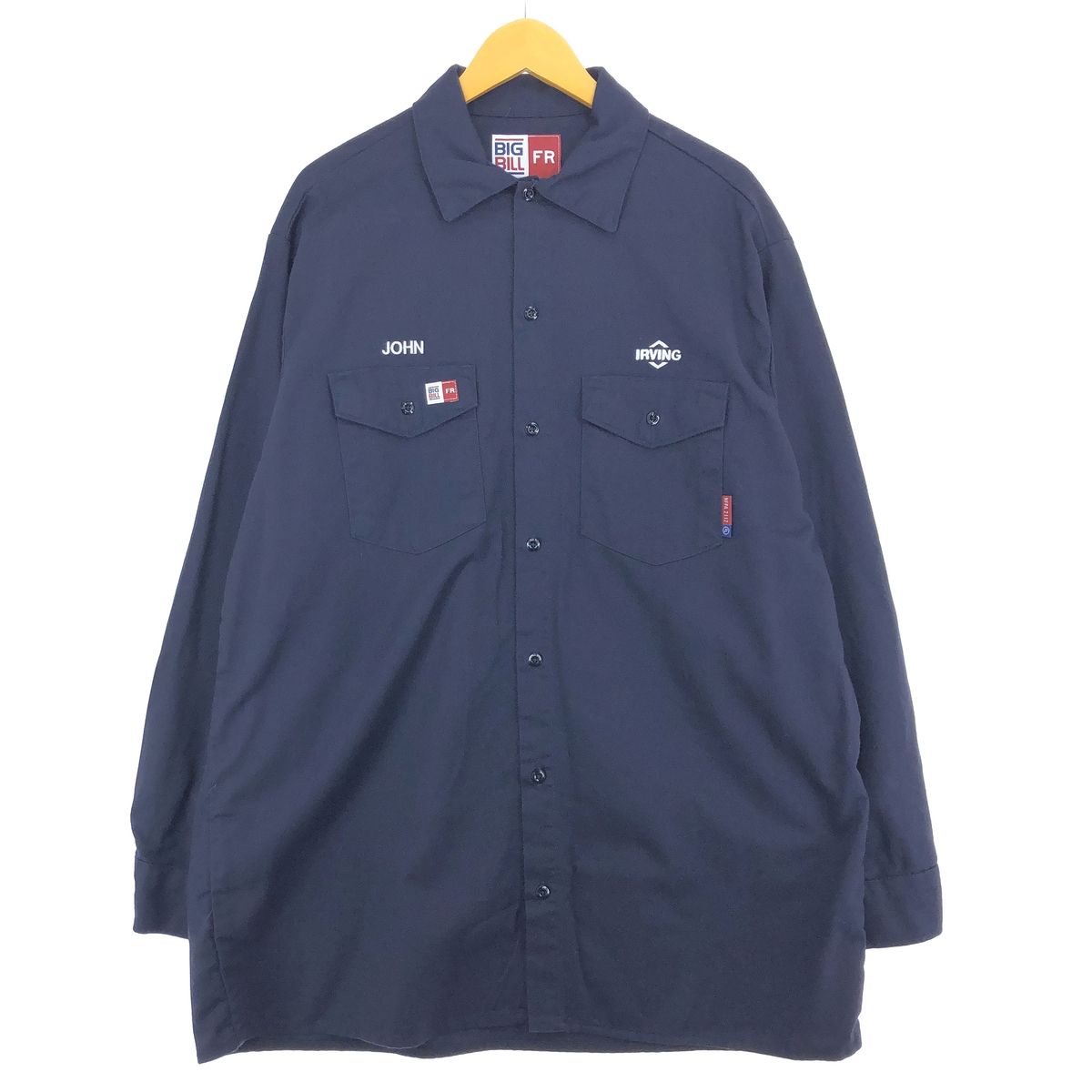 古着 90年代 BIG BILL 長袖 ワークシャツ USA製 メンズXL ヴィンテージ/eaa443507