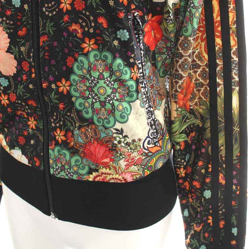 adidas トラックジャケット マルチカラー ジップアップ ロゴ