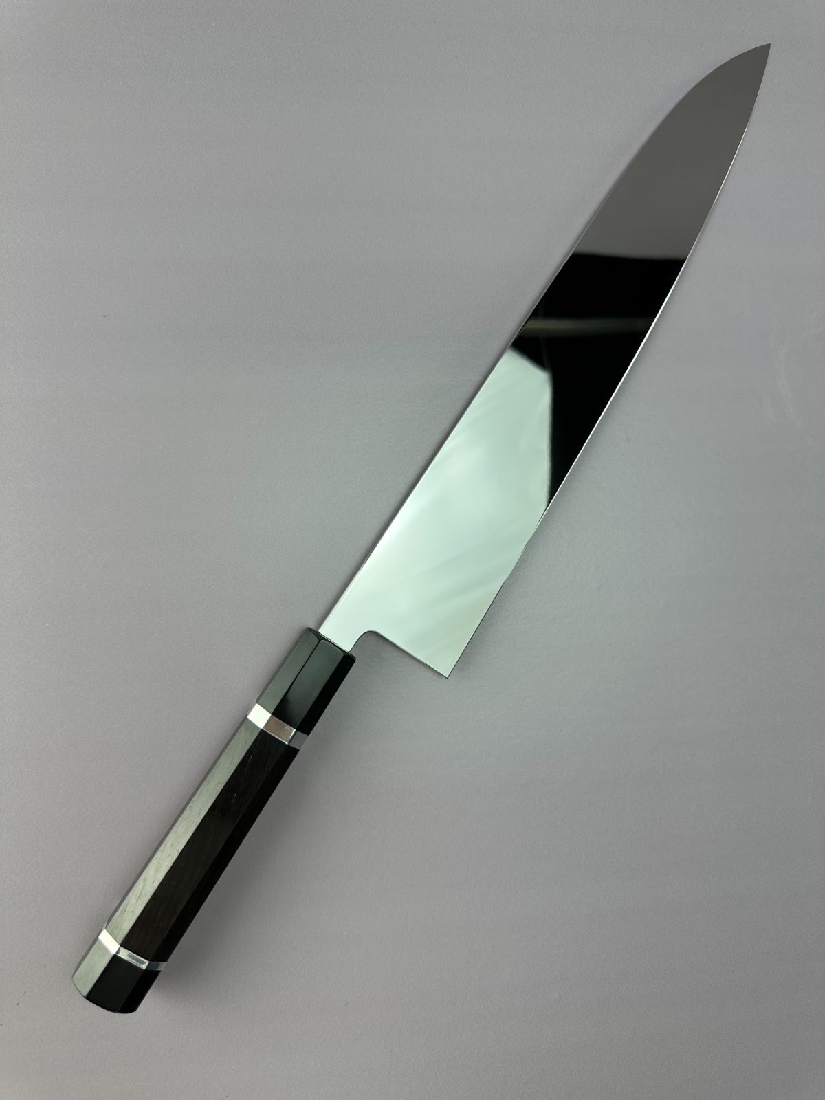 梵静刃物 切付型 牛刀 両刃包丁 尺一 ウルトラ鏡面仕上げ スネーク