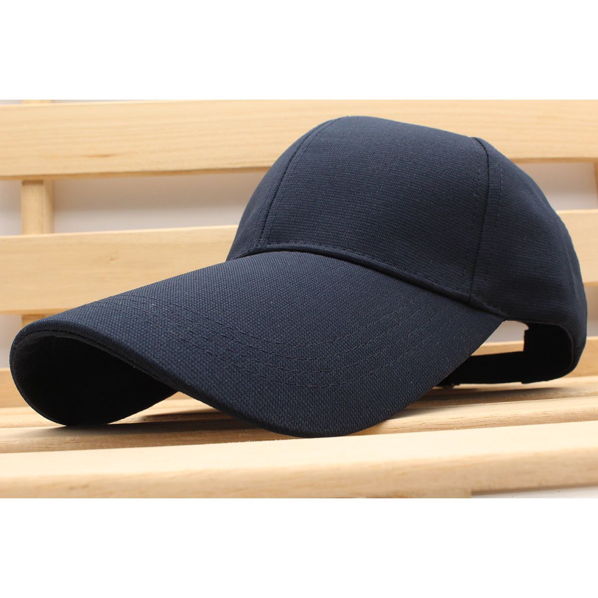 野球帽子 ツバ長10.5cm カジュアル派 ポリ キャップ 帽子 56cm~58cm NV メンズ レディース CC38-2