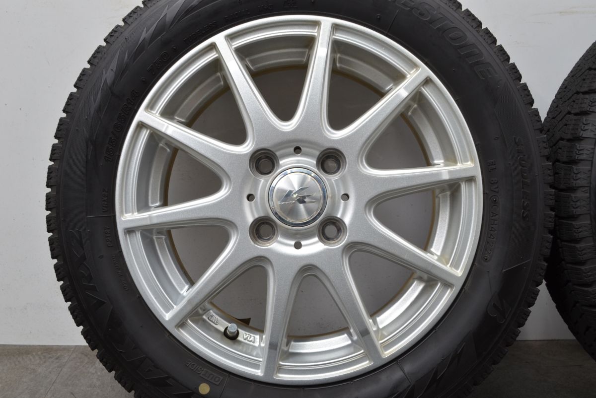 【バリ溝】KRAIT II 14in 4.5J +45 PCD100 ブリヂストン ブリザック VRX2 155/65R14 N-BOX WGN デイズ サクラ ワゴンR タント ムーヴ ミラ