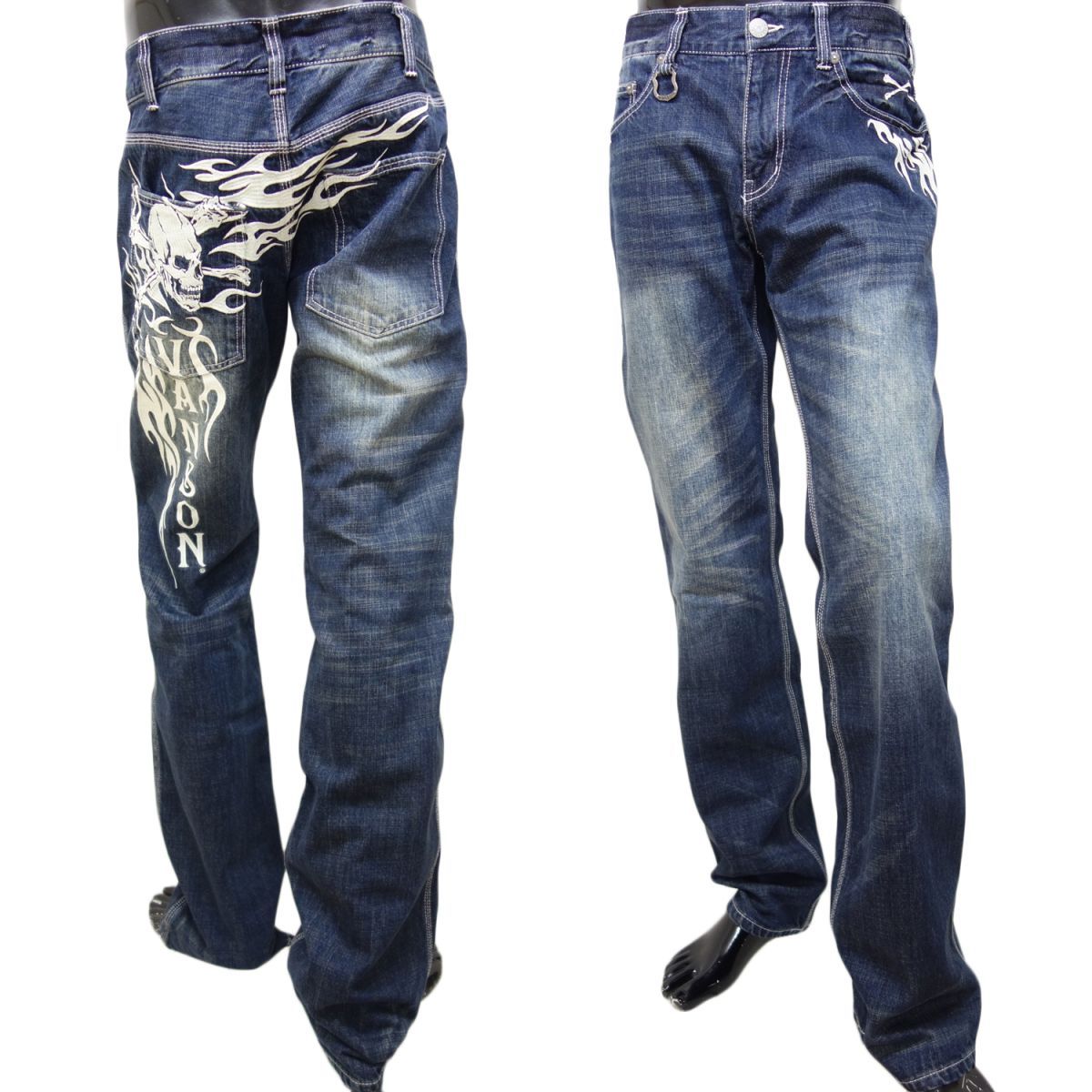 送料無料 バンソン ジーンズ SPB26 vanson ヴァンソン インディゴ デニム バイカー ライダー アメカジ メンズ