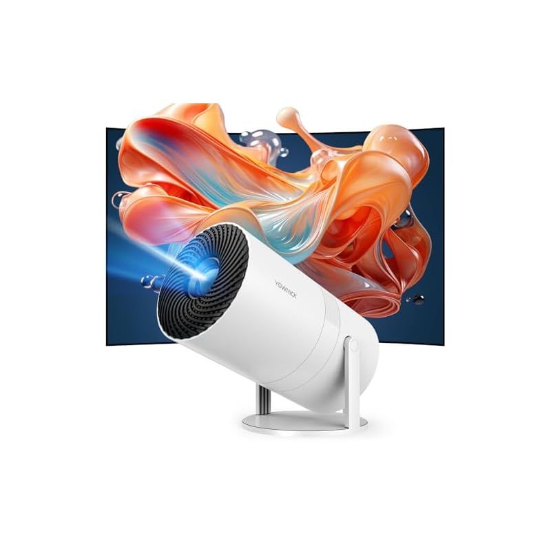 YOWHICK プロジェクター 家庭用 Android TV搭載 APP利用 270°回転 プロジェクター 小型 18000LM 1080P Wi-Fi6 4K対応 プロジェクター 天井投影 自動台形補正 Bluetooth5.3 HiFiス 1