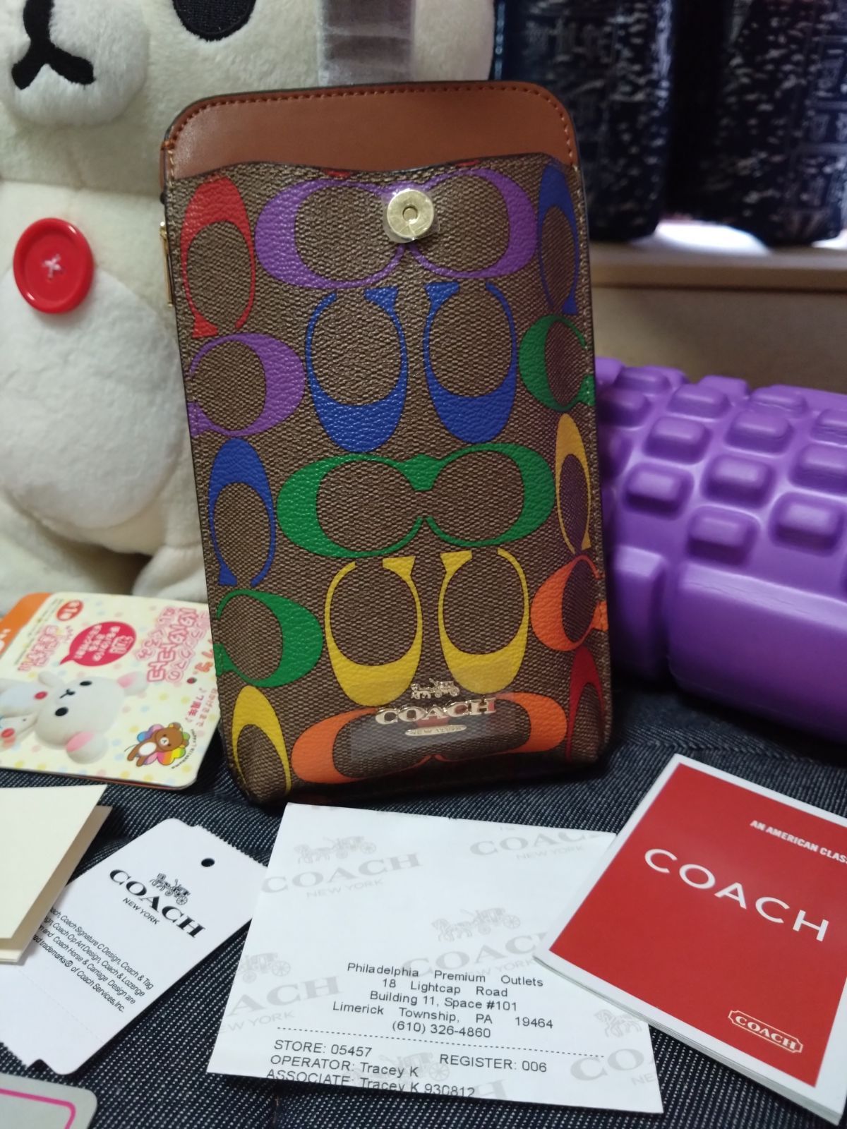 COACH スマホケース レインボー - メルカリ