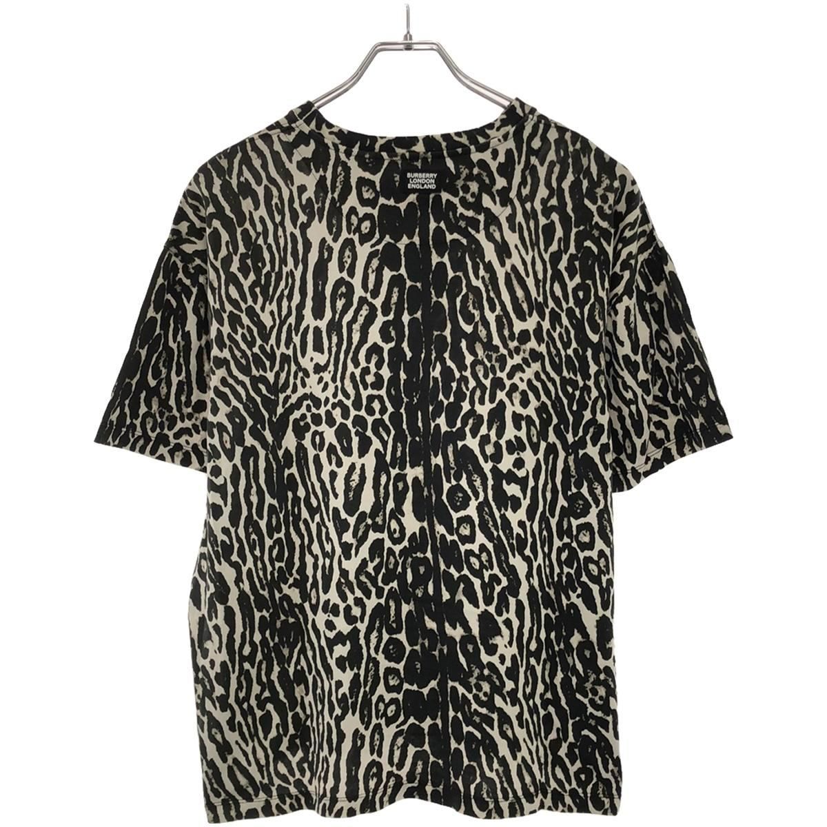 BURBERRY バーバリー 20SS レオパード柄Tシャツ 8024509 ブラック 