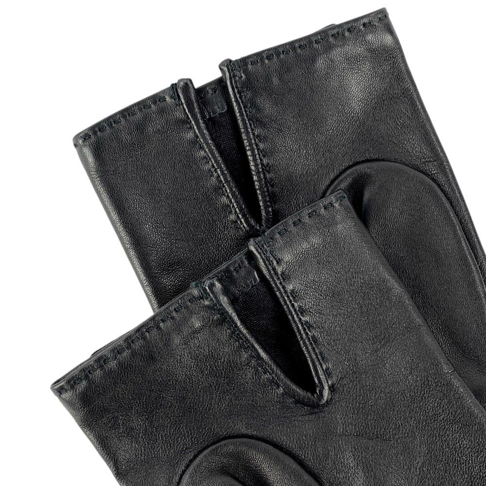□美品□ エルメス ケリー 手袋 グローブ ラム レザー ブラック