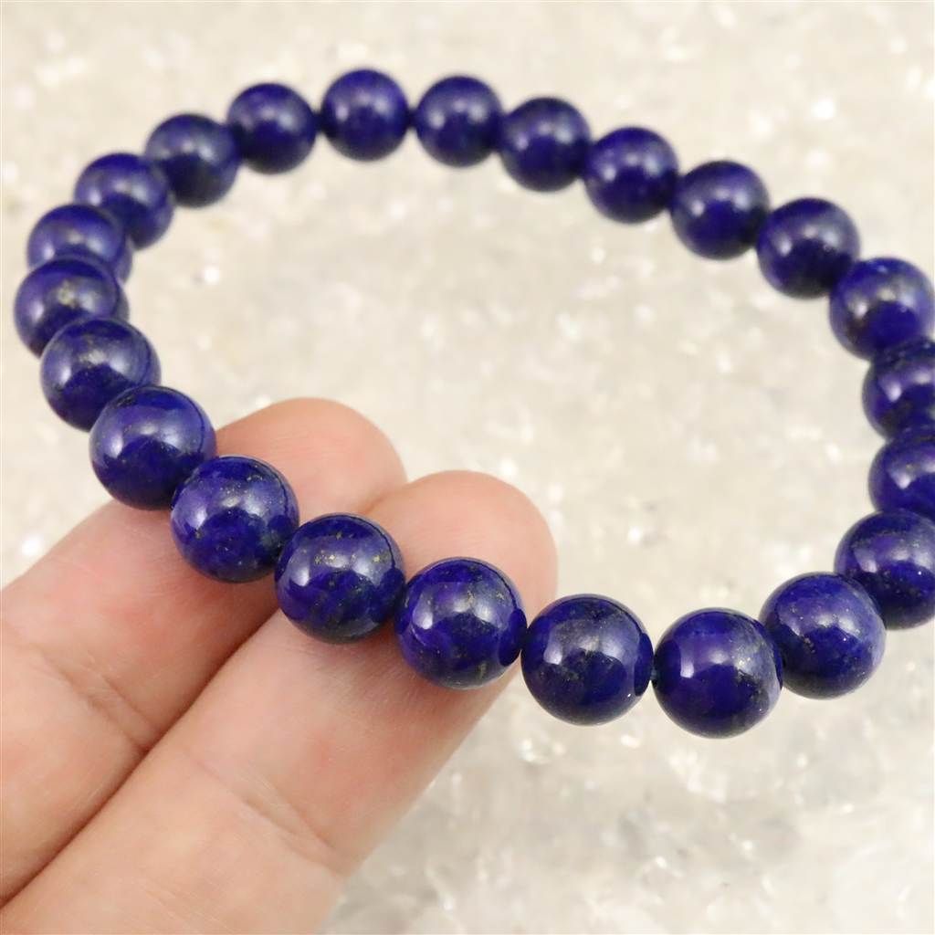 ラピスラズリ 4Aグレード 8mm玉ブレスレット 18.9g 【榎本通商13411