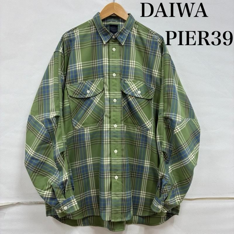 DAIWA ダイワ シャツ ブラウス 長袖 DAIWA PIER39 ダイワピア39 23ss TECH ELBOW PATCH WORK SHIRTS FLANNEL BE-87023